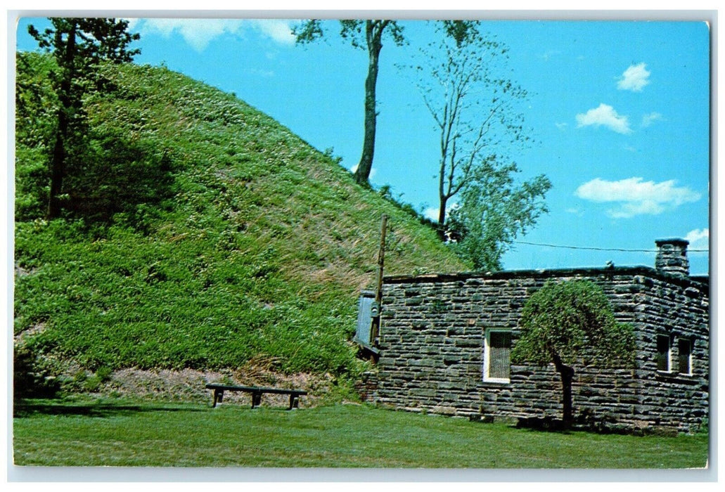 c1960 Grave Creek Mound Mammoth Indian Burial Moundsville West Virginia Postcard
