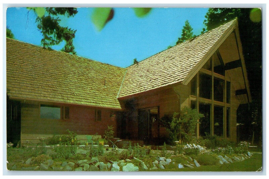 c1960 Exterior Justus Solid Cedar Home Advertising Tacoma Washington WA Postcard