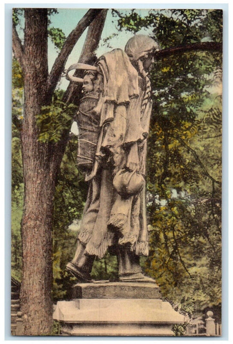 c1910 Mary Jamison Monument Letchworth State Park Castile New York NY Postcard