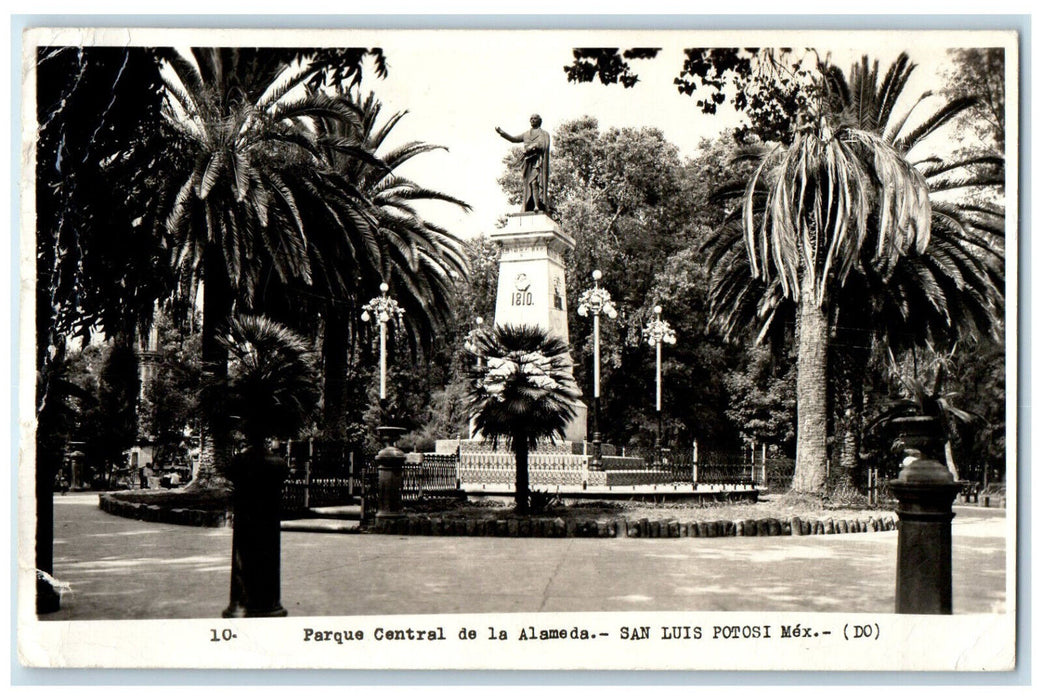 c1930's Alameda Central Park San Luis Potosi Mexico RPPC Photo Postcard