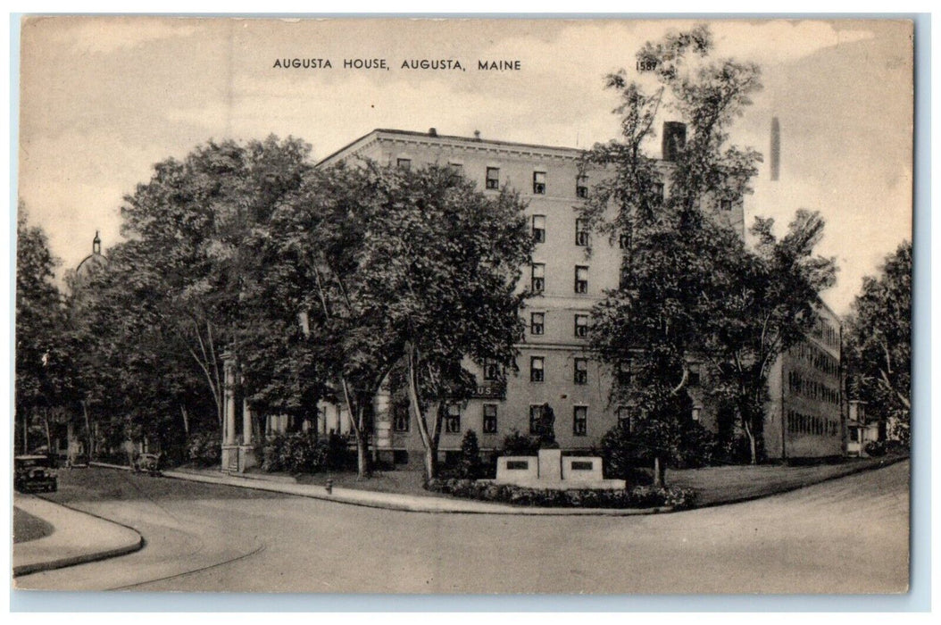 c1910's Augusta House Scene Street Augusta Maine ME Unposted Antique Postcard