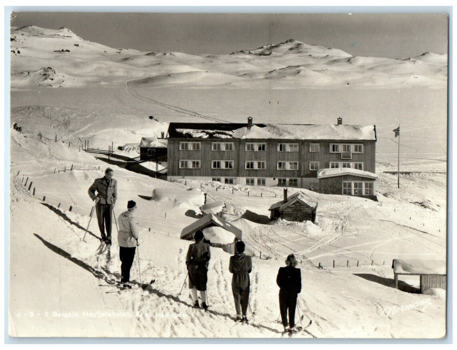 c1950's Bergsjo hoyfjallshotell Hallingdal Sweden RPPC Photo Postcard