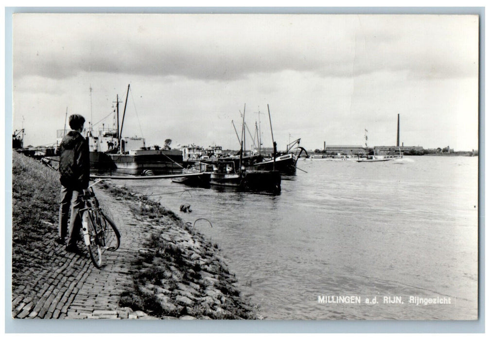 1968 Millingen a.d. RIJN Rijngezicht Netherlands Vintage RPPC Photo Postcard
