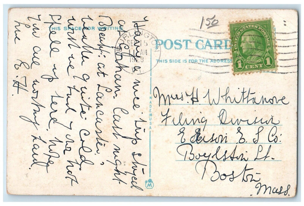 1929 Post Office And Revenue Officers Cars Augusta Maine ME Vintage Postcard