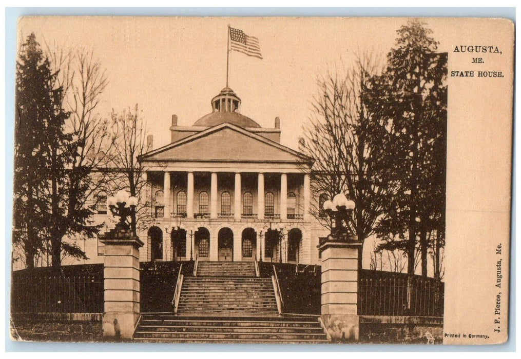 1907 State House Building Augusta Maine ME Tuck's Posted Antique Postcard