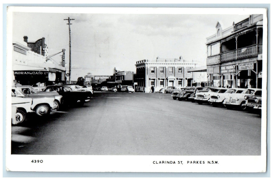 c1950's Clarinda Street Parkes New South Wales Australia RPPC Photo Postcard