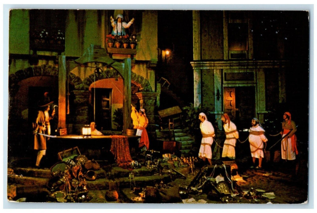 1976 Where Be Treasure Buccaneer Raiders Dunk Pirates Of The Caribbean Postcard