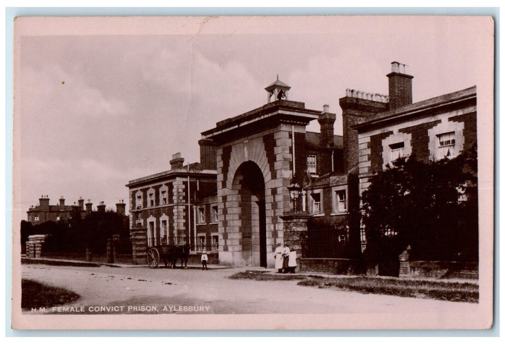 c1920's H.M. Female Convict Prison Aylesbury England RPPC Photo Postcard