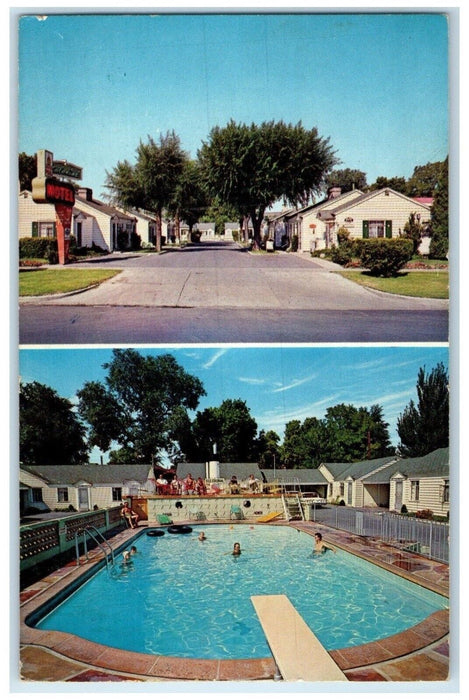 1963 Multi-View Colonial Village Motel Salt Lake City Utah UT Vintage Postcard