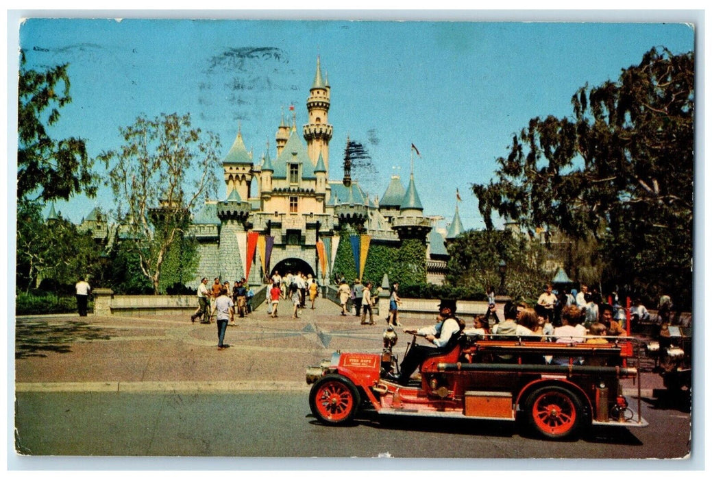 1988 Sleeping Beauty Castle Chugging Horseless Disneyland Fantasyland Postcard