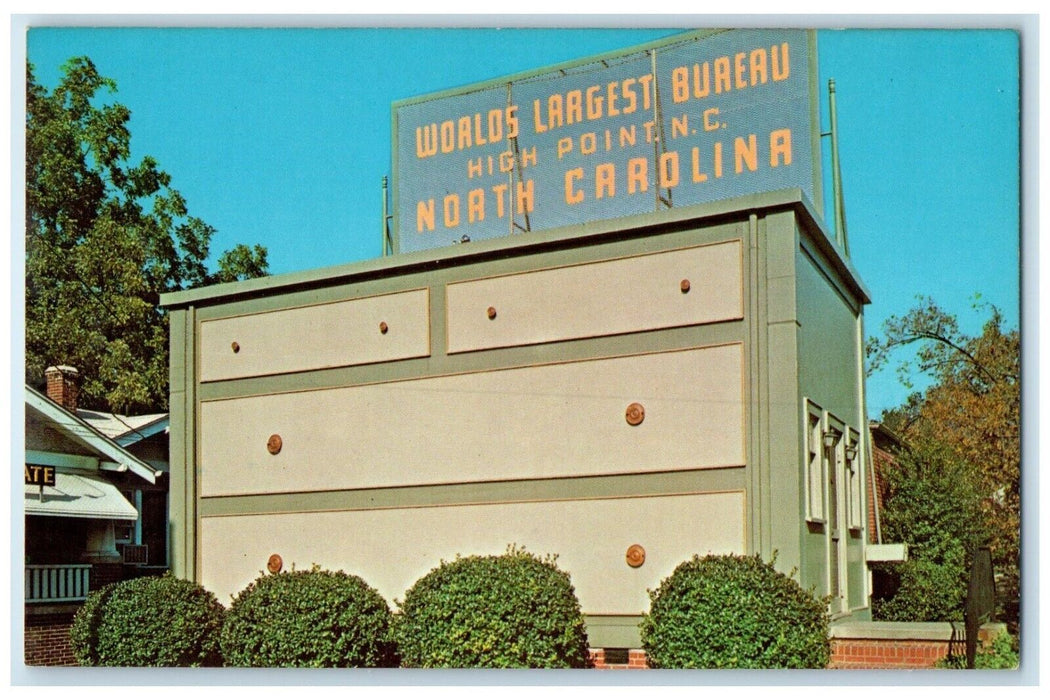 c1960 Exterior Worlds Largest Bureau High Point North Carolina Unposted Postcard