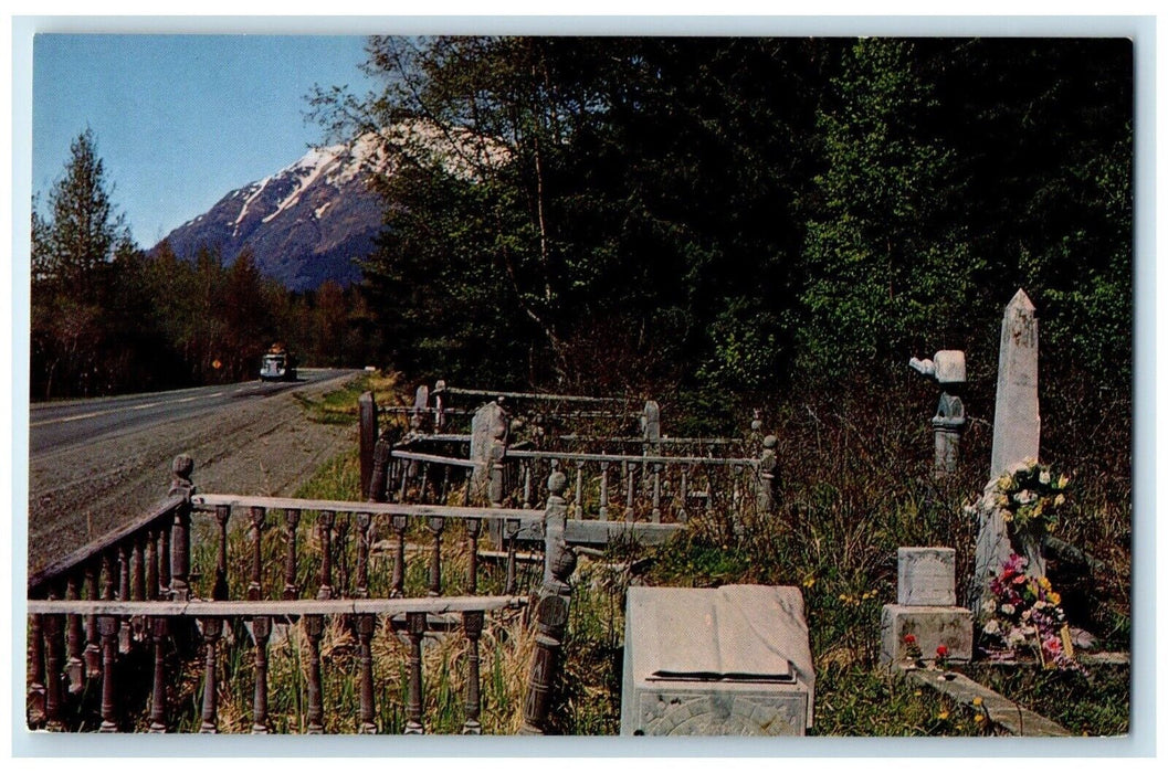 1960 Yendistucky Indian Cemetery Haines Alaska Antique Vintage Unposted Postcard