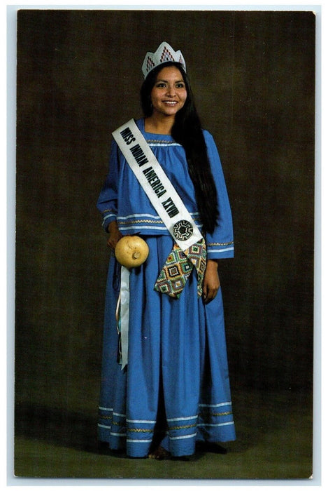 1960 Vivian Juan Miss Indiana America XXVIII Full Papago Indian Arizona Postcard
