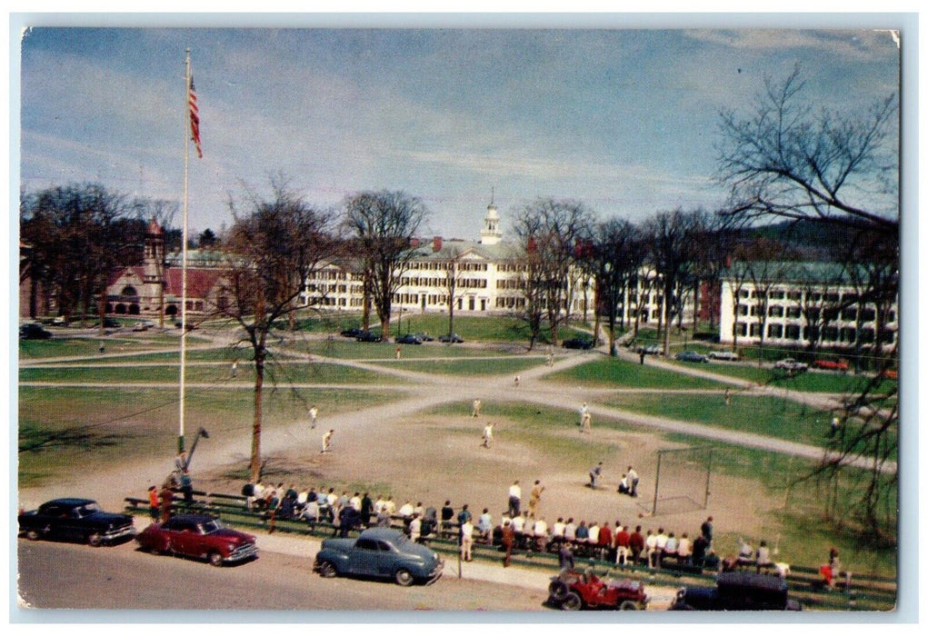 c1960 Against Stately Traditional Dartmouth Row College Hanover Vintage Postcard
