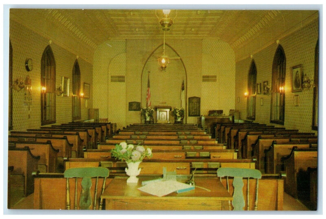 c1960 Little Brown Church Vale Congregational Glenn Minster Nashua Iowa Postcard