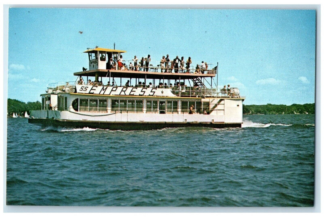 c1960 S.S. Empress Lake West Okoboji Cruises Lake West Marine Iowa IA Postcard