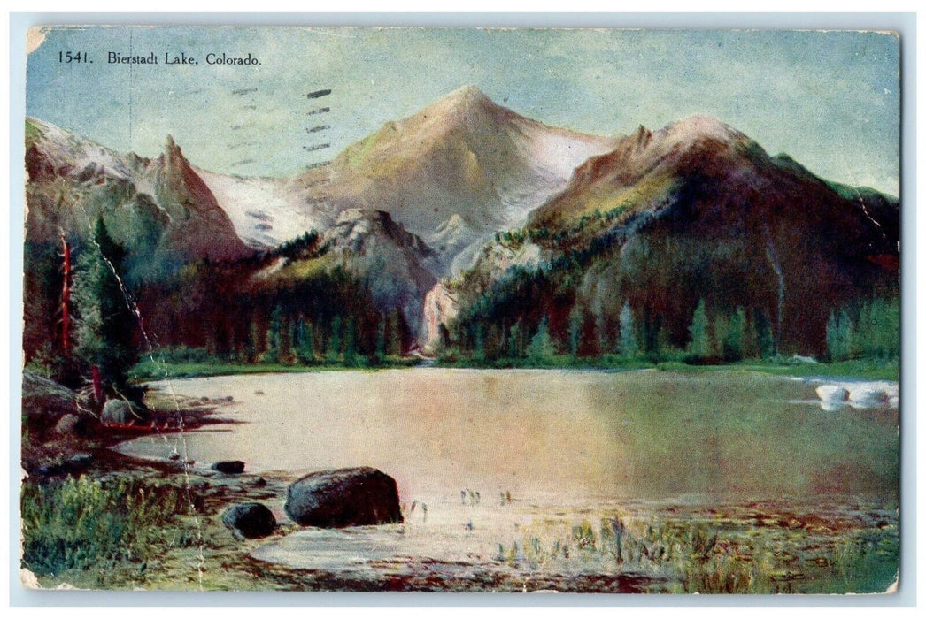 1908 Bierstadt Lake Denver Colorado CO, Mountain View Posted Antique Postcard