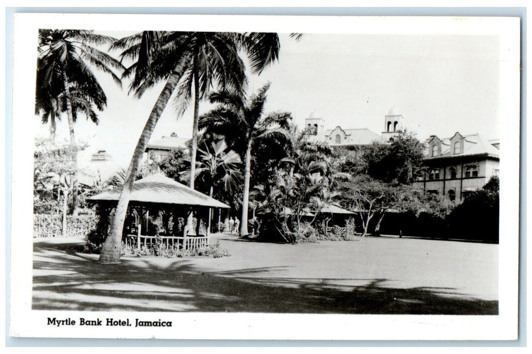 c1940's Myrtle Bank Hotel Jamaica Cunard Line Vintage RPPC Photo Postcard