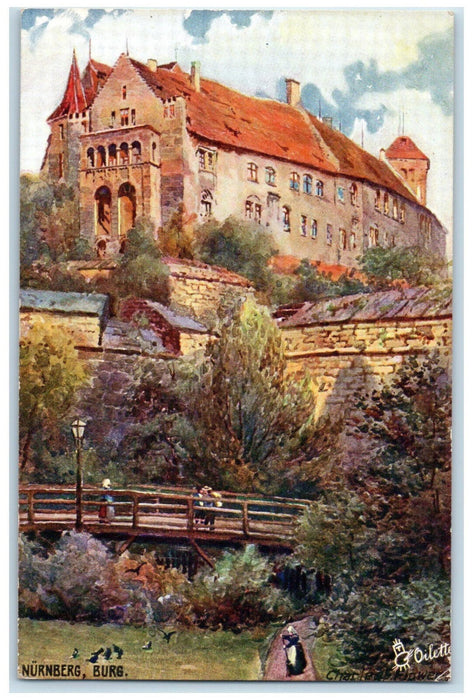 c1910 The Oldest Building Nuremberg Germany Oilette Tuck Art Postcard