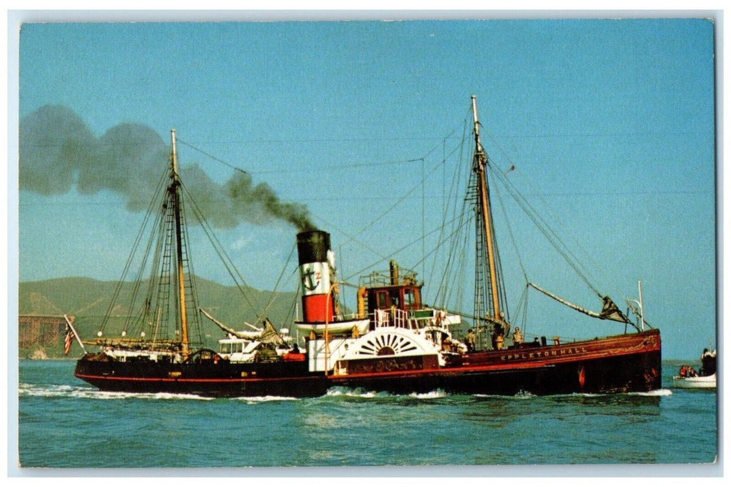 c1960 Paddle Tug Eppleton Hall Steamer Ship San Francisco California CA Postcard