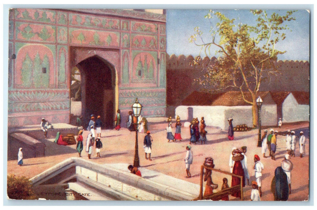 c1910 Jeypore City Gate India Unposted Antique Oilette Tuck Art Postcard