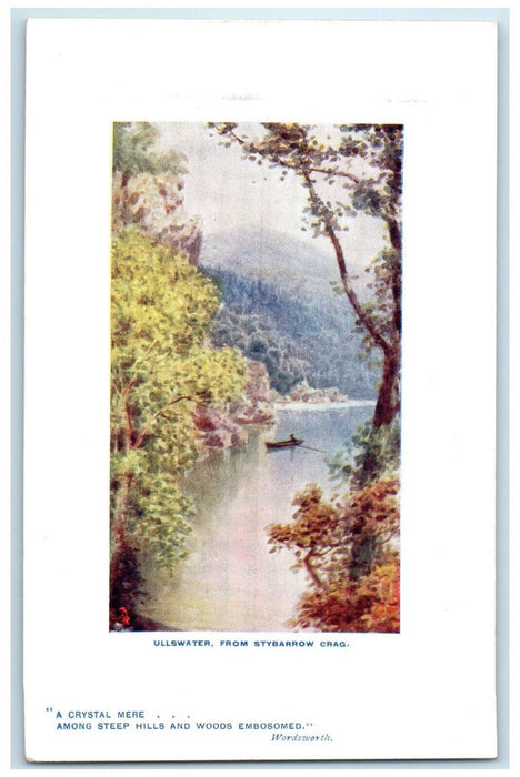 c1910 Ullswater from Stybarrow Crag. England Oilette Tuck Art Postcard