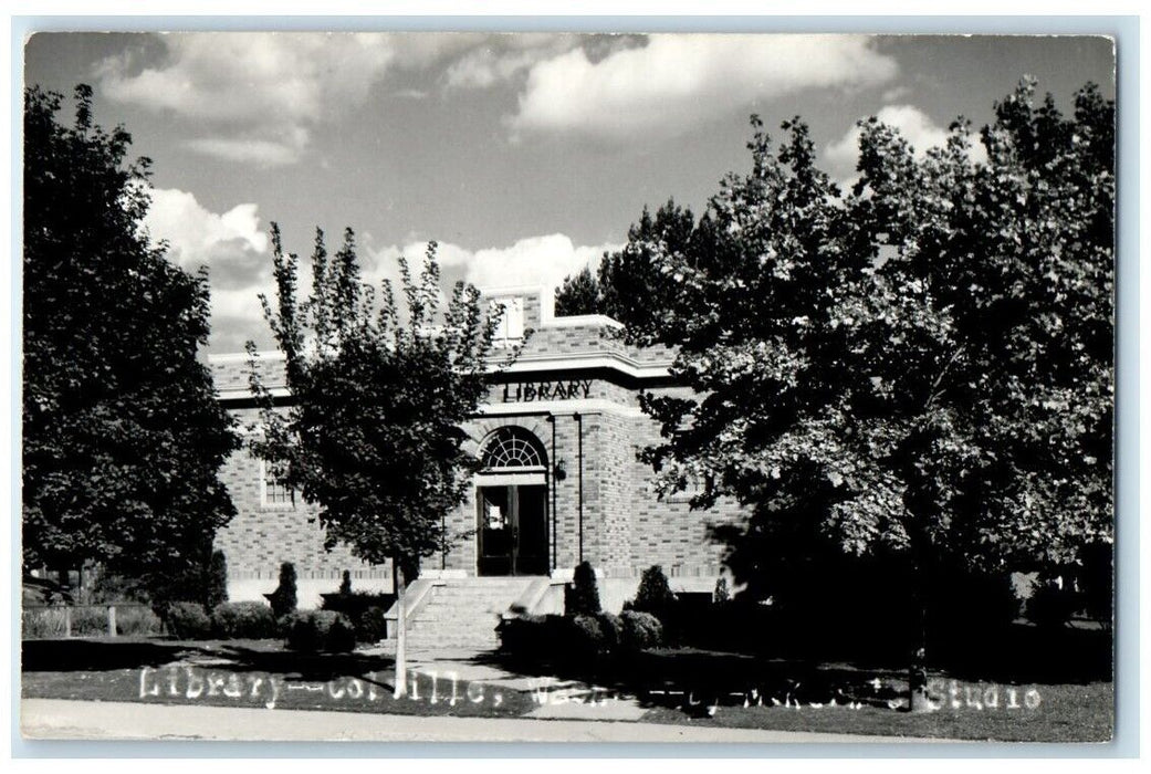 c1940's Library Building View Colville Washington WA RPPC Photo Postcard