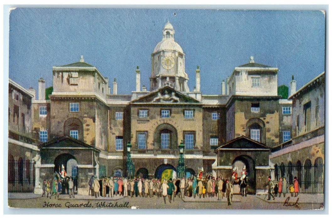 c1910 Horse Guards Whitehall Westminster England Oilette Tuck Art Postcard