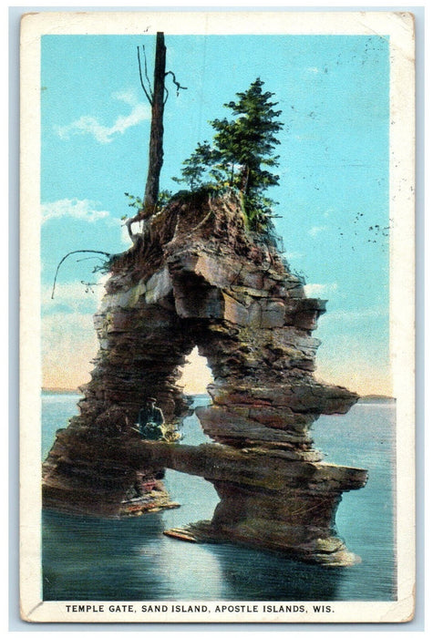 1925 Temple Gate Sand Island Apostle Islands Wisconsin WI Posted Postcard