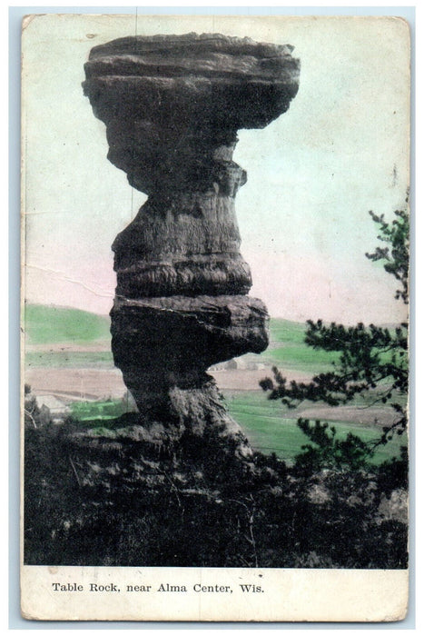 1908 Table Rock Near Alma Center Wisconsin WI Antique Posted Postcard