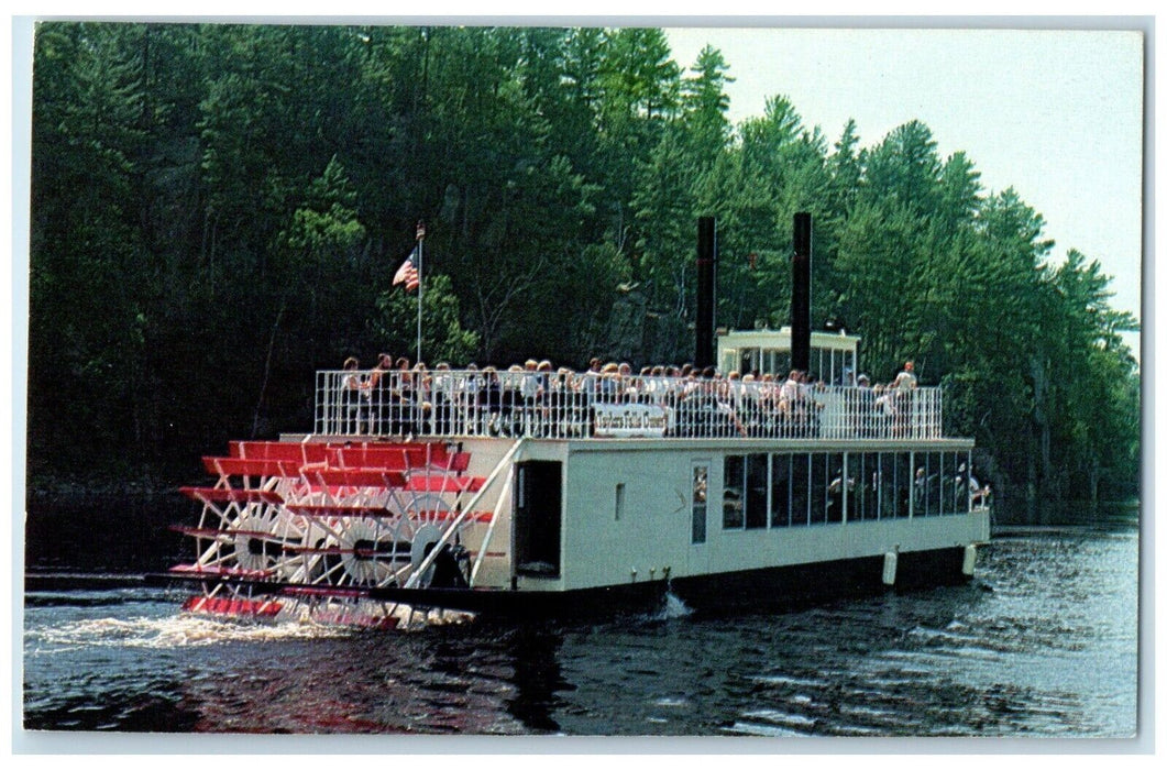 The Taylors Falls Queen Paddle Wheel Excursion Boat St. Croix River MN Postcard