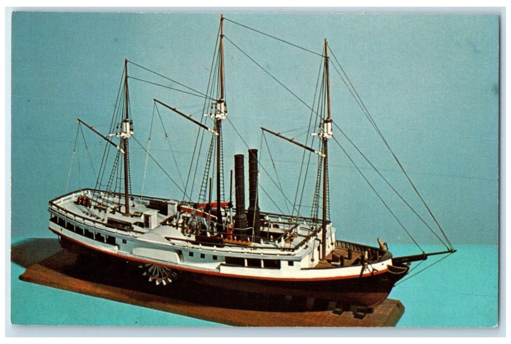 c1960 Model Steamboat Michigan Dossin Great Lakes Museum Collection NY Postcard