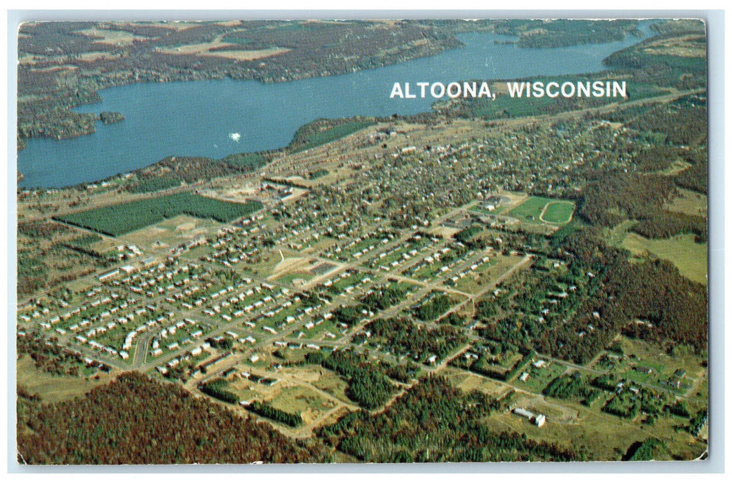 c1950's Suburban Community Aerial View Altoona Wisconsin WI Postcard