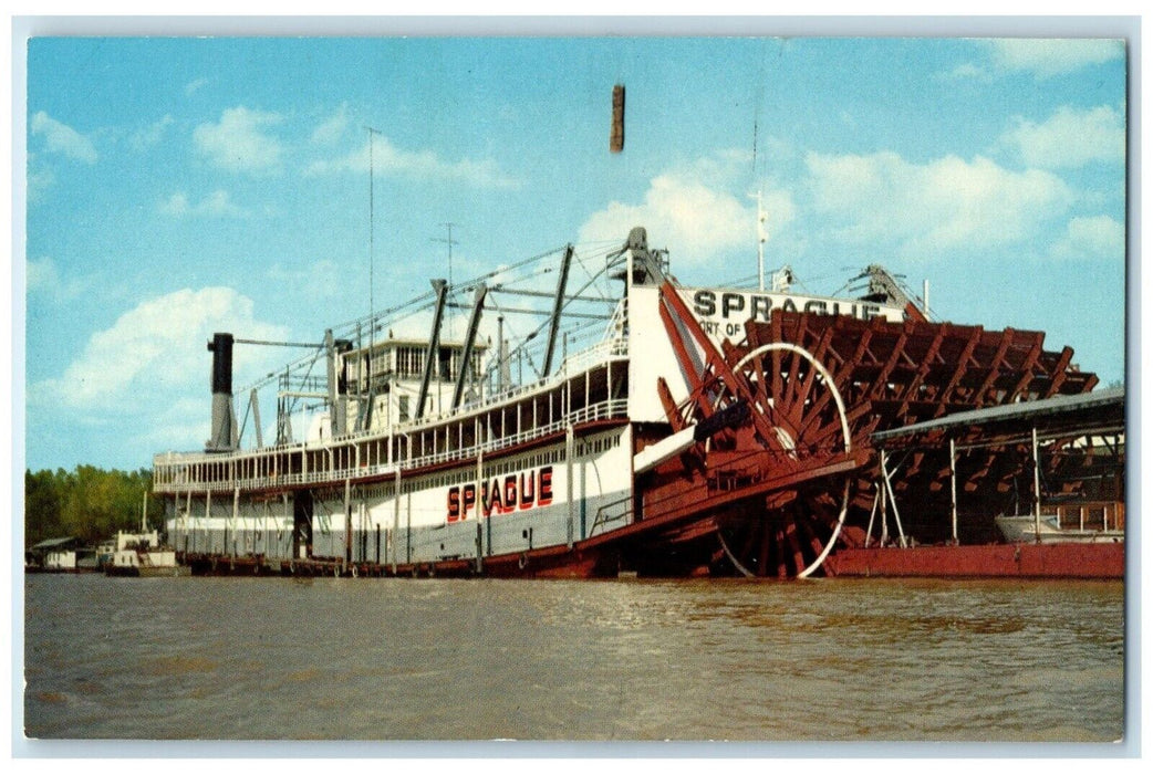 1970 The Showboat Sprague Steamer Ship Vicksburg Mississippi MS Vintage Postcard