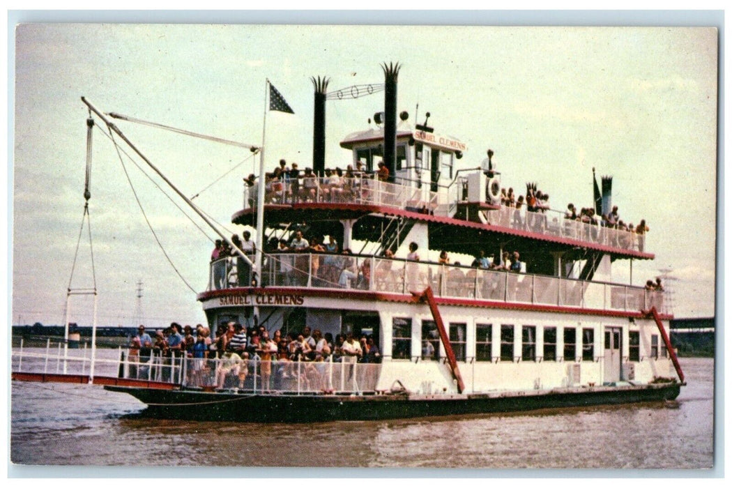 c1950's MV Samuel Clemens Steamer Ship Saint Louis Missouri MO Vintage Postcard