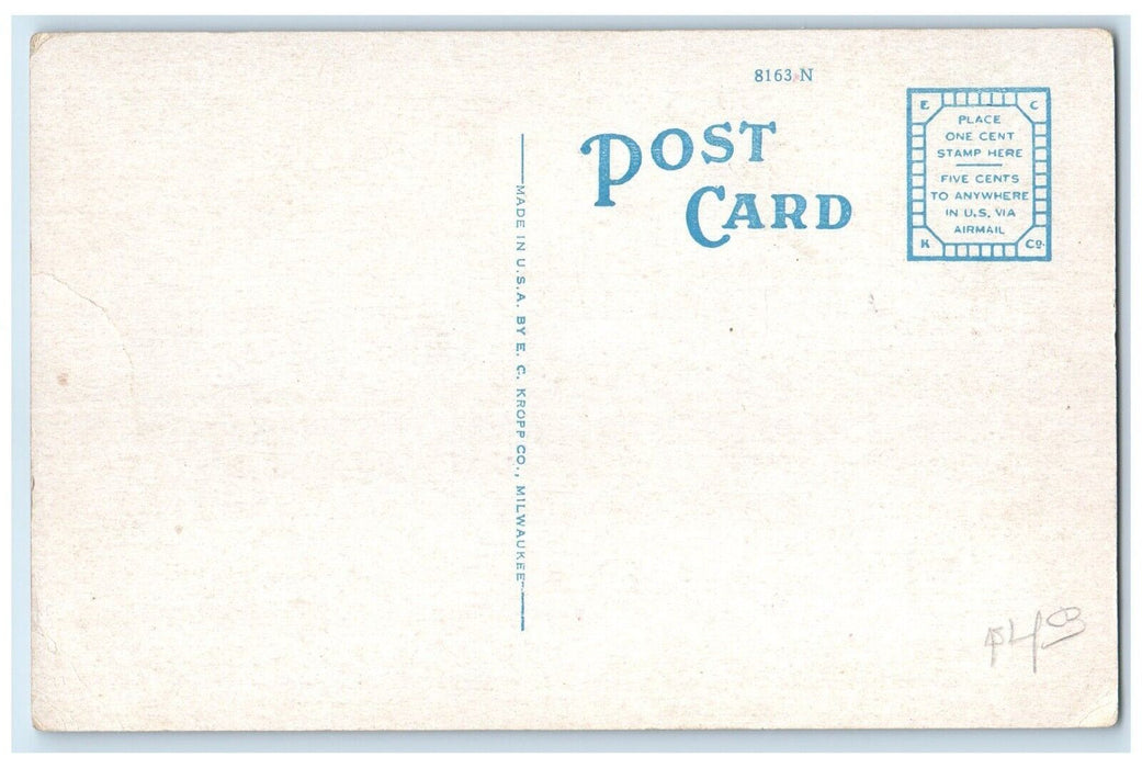 c1930's Excursion Steamer Ship On Mississippi River Clinton Iowa IA Postcard