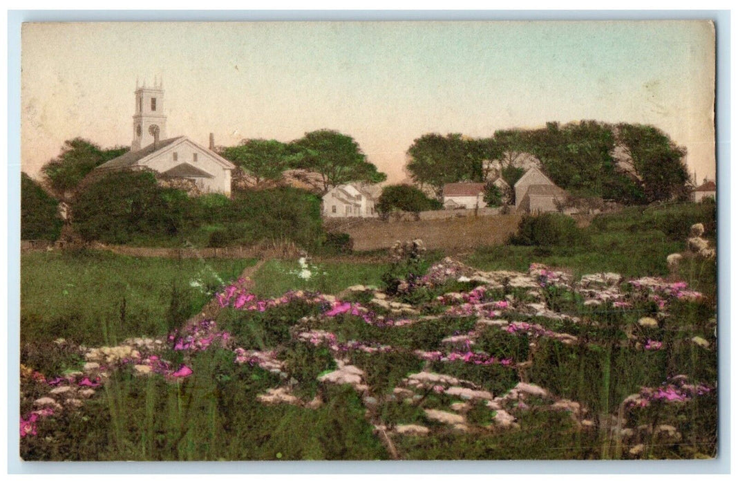 c1940 Scenic View Flowers Garden Across Meadow Chatham Massachusetts MA Postcard