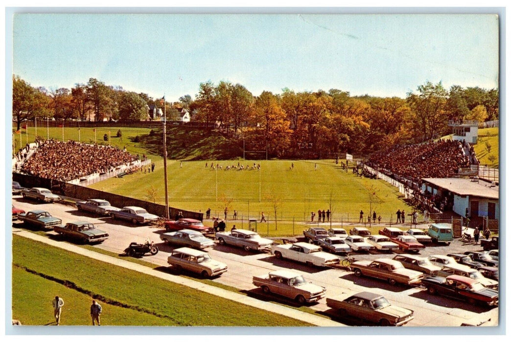 c1960 Lawrence Bowl University Field Exterior Cars Appleton Wisconsin Postcard