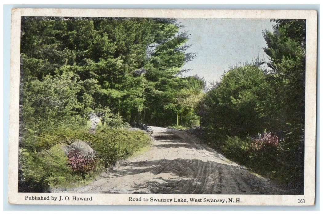 c1910's Road To Swanzey Lake West Swanzey New Hampshire NH, Dirt Road Postcard