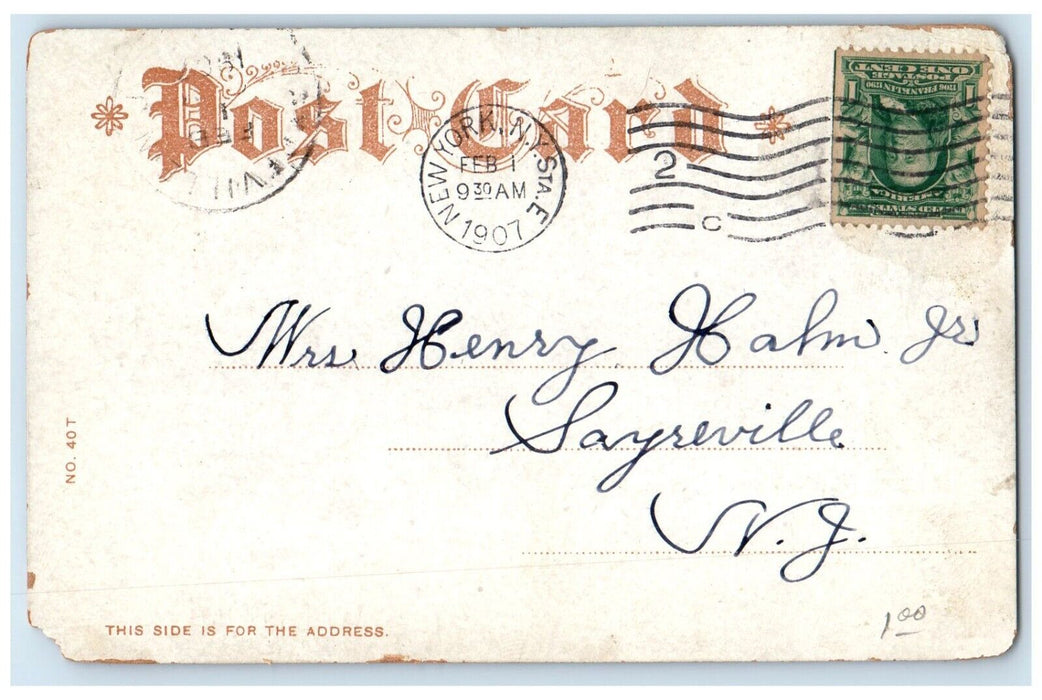 1907 View Of Hamilton Park Baby Stroller Jersey City New Jersey NJ Postcard