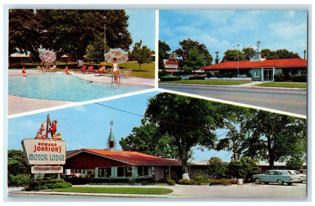 c1950's Howard Johnson's Motor Lodge Restaurant Allendale SC Multiview Postcard