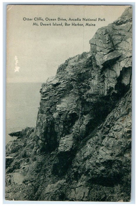 1940 Otter Cliffs Ocean Drive Arcadia National Park Bar Harbor Maine ME Postcard