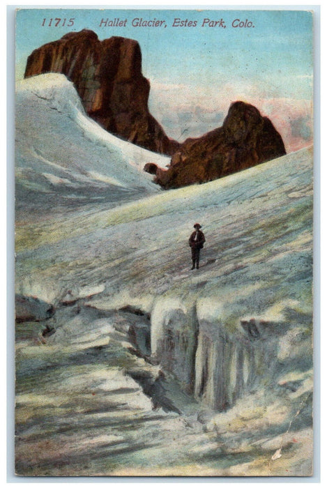 c1910 Hallet Glacier Estes Park Colorado CO Antique Unposted Postcard