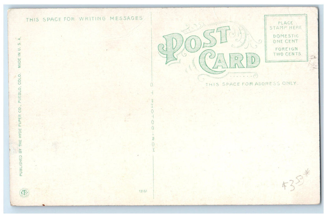 c1910 Pueblo County Court House Colorado CO Antique Unposted Postcard