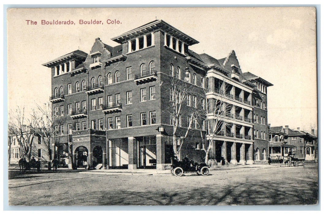 c1910 View of The Boulderado Boulder Colorado CO Antique Unposted Postcard