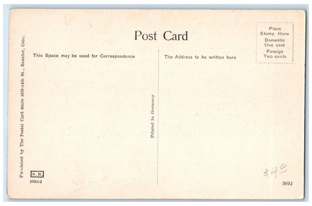 c1910 View of The Boulderado Boulder Colorado CO Antique Unposted Postcard