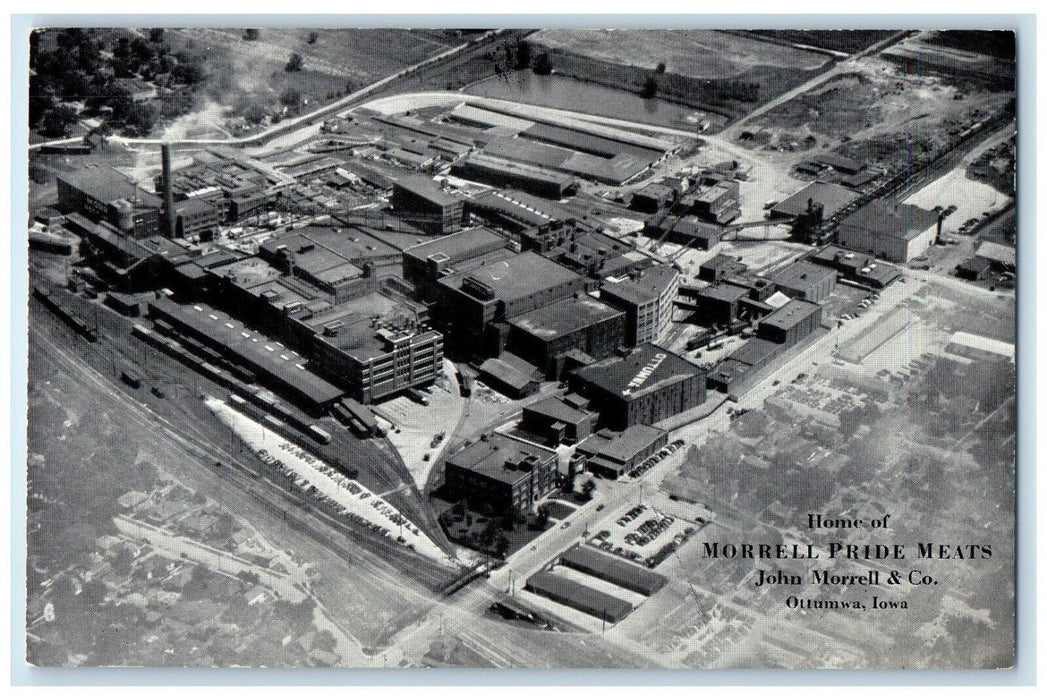 c1940 Home Morrell Pride Meats John Morrell Exterior Field Ottumwa Iowa Postcard