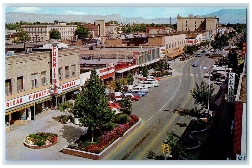 c1950's View Eastward Along Main Street Grand Junction Colorado CO Postcard
