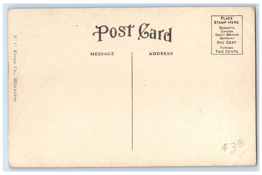 c1910's Front View Of Library Building Osceola Iowa IA Unposted Antique Postcard