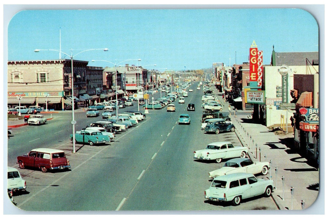 c1950's College Avenue Business Section Fort Collins Colorado CO Postcard